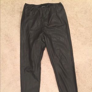 Ralph Lauren black pleather pants